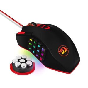 Redragon M901 Gaming USB Mouse RGB Backlit MMO 19 Macro Programmable Buttons with (Open Box / Tested) - Best Price in India