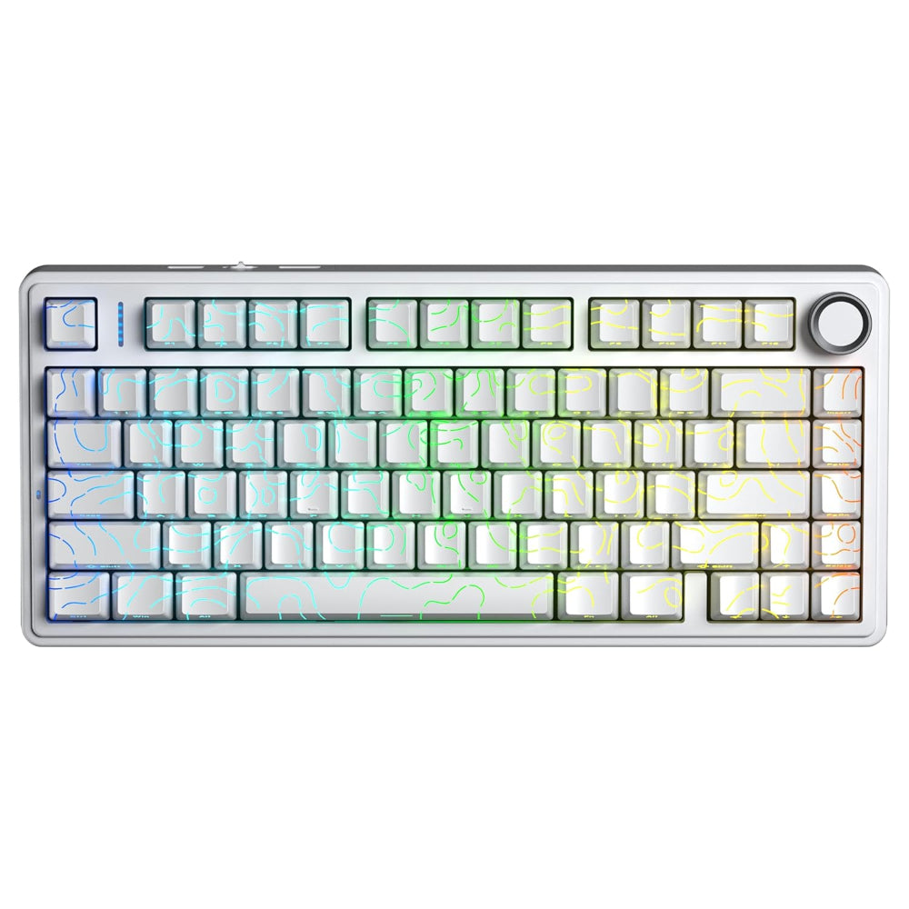 AULA F75 75% Side Engraved Tri Mode TKL 80 Keys Wireless Mechanical Gaming Keyboard (Open Box / Tested) - Best Price in India