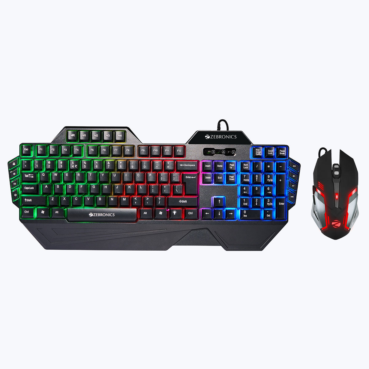ZEBRONICS Optimus Gaming Keyboard & Mouse Combo, Braided Cable, Gold Plated USB, (Open Box / Tested) - Best Price in India